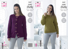 Load image into Gallery viewer, King Cole Pattern 5337 Super Chunky Sweater and Cardigan
