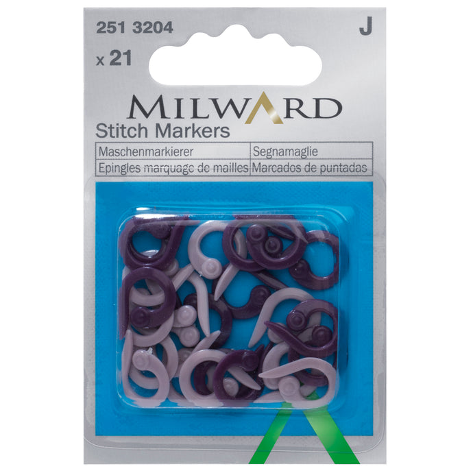 Milward Stitch Markers: Assorted Colours: 21 Pieces