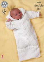 Load image into Gallery viewer, King Cole Pattern 2823 DK Sweater, Jacket and Sleeping Bag
