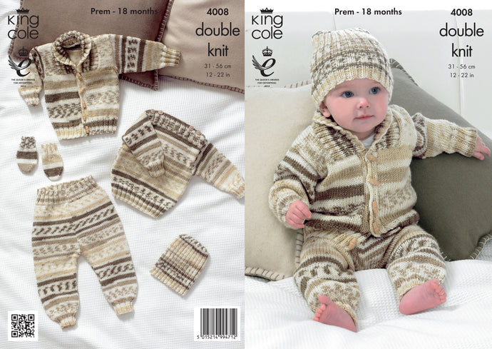 King Cole Pattern 4008 DK Baby Outdoor Set