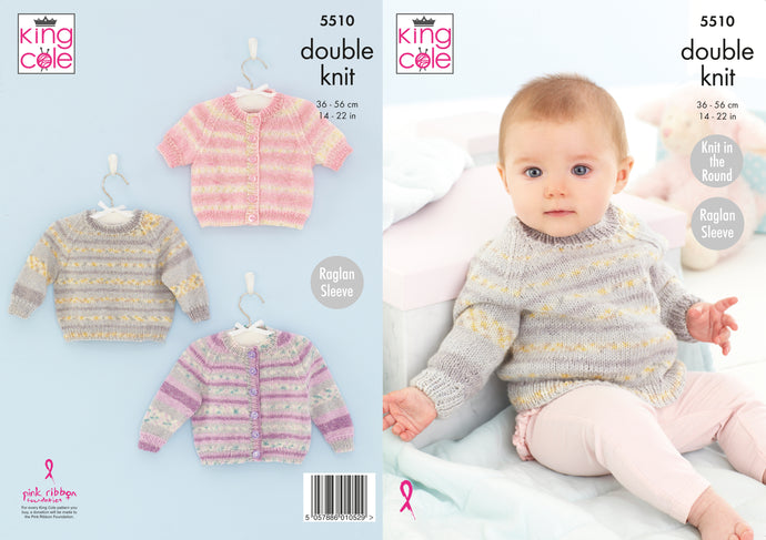 King Cole Pattern 5510 DK Cardigan and Sweater