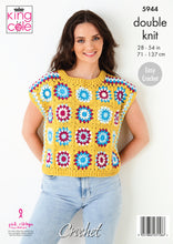 Load image into Gallery viewer, King Cole Pattern 5944 DK Crochet Sweater and Slipover
