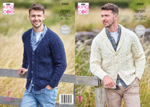 Load image into Gallery viewer, King Cole Pattern 5960 Aran Cardigans
