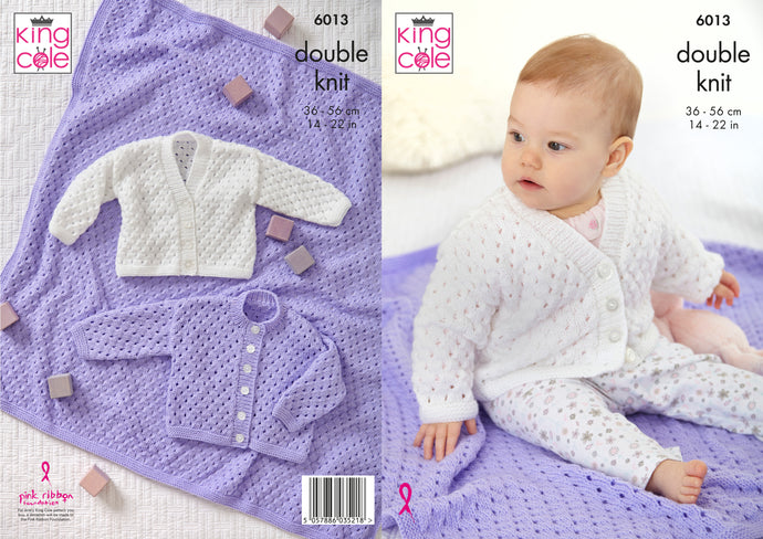 King Cole Pattern 6013 DK Cardigans and Blanket
