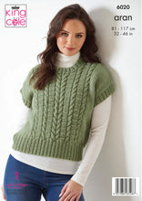 Load image into Gallery viewer, King Cole Pattern 6020 Aran Sleeveless Tops
