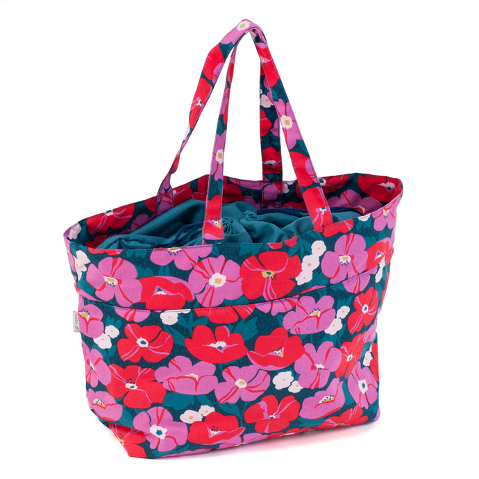 Craft Bag (L): Drawstring: Modern Floral