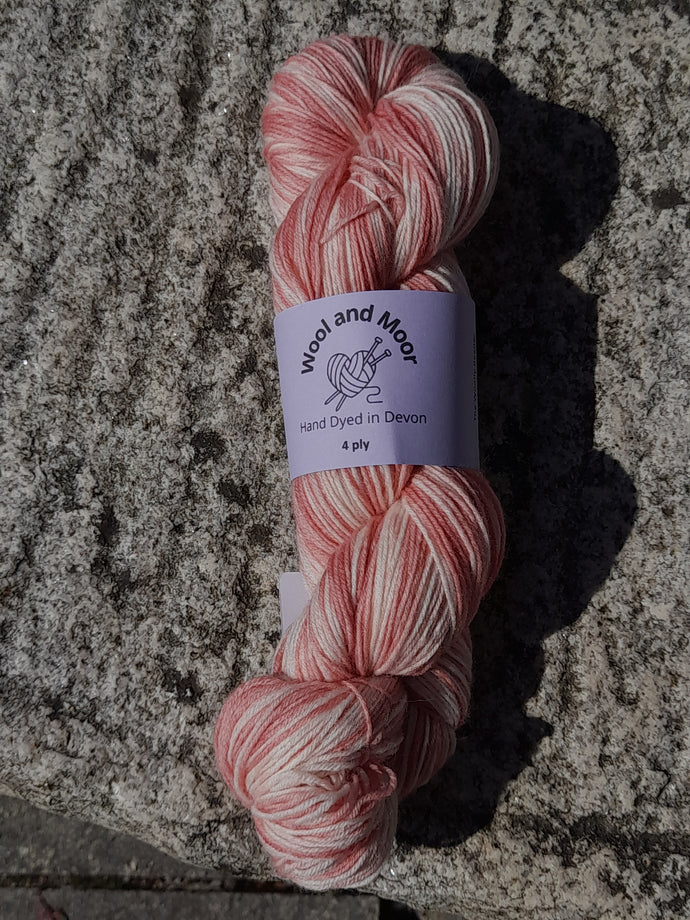 Wool and Moor Hand Dyed in Devon 4ply Sock Yarn 100g