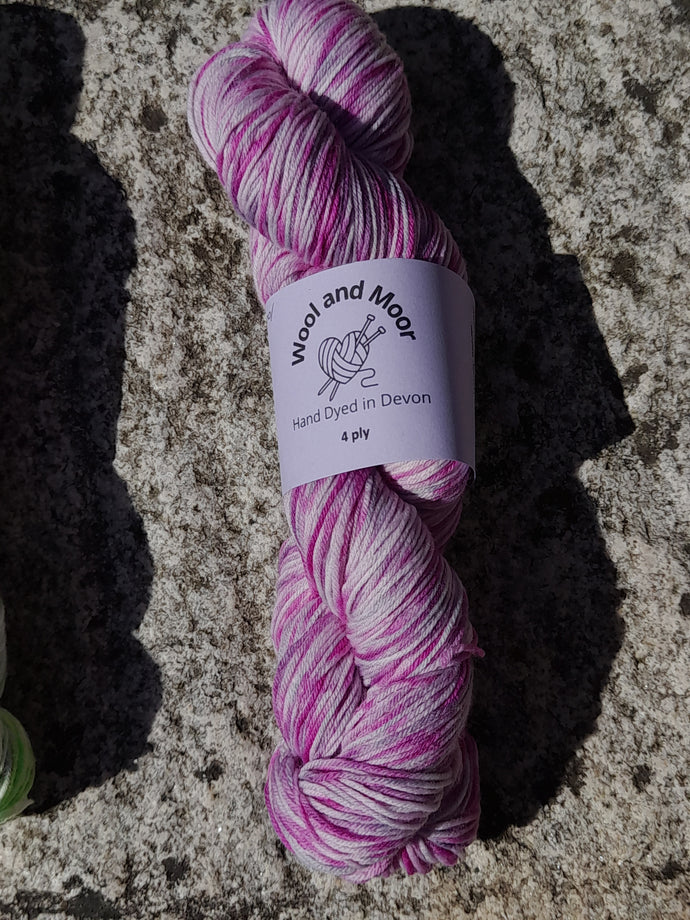 Wool and Moor Hand Dyed in Devon 4ply 100g