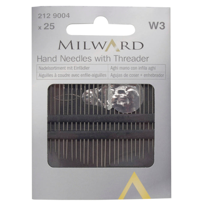 Milward Hand Needles with Threader 25pc