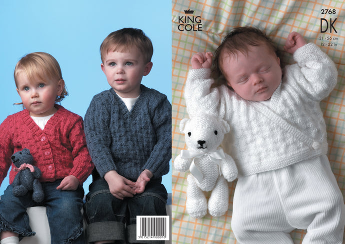 King Cole Pattern 2768 DK Sweater, Cardigans and Teddy Bear