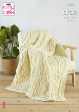 Load image into Gallery viewer, King Cole Pattern 3458 Aran Afghan
