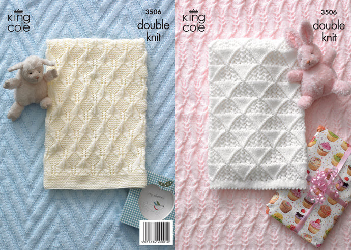 King Cole Pattern 3506 DK Baby Blankets