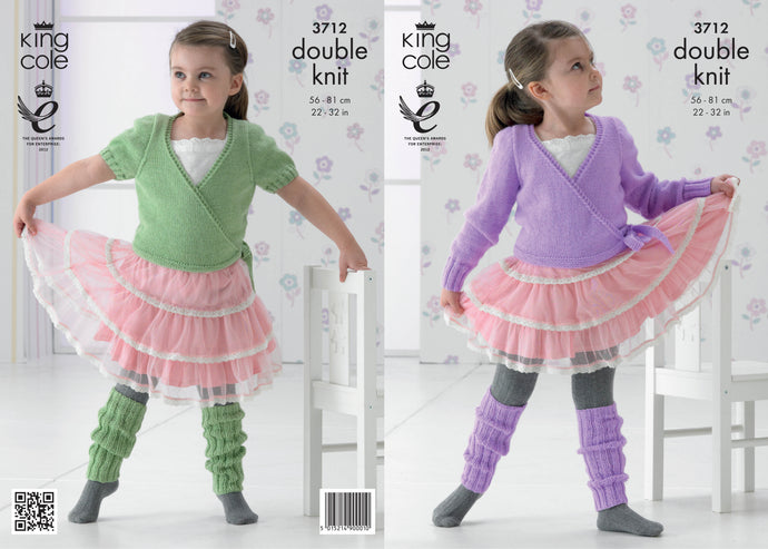 King Cole Pattern 3712 DK Ballet Cardigans and Legwarmers
