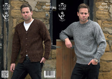 Load image into Gallery viewer, King Cole Pattern 4034 Chunky Sweater and Cardigan
