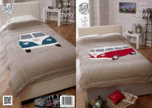 Load image into Gallery viewer, King Cole Pattern 4323 Camper Van Bed Throws
