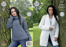 Load image into Gallery viewer, King Cole Pattern 4363 Super Chunky Jacket and Sweater
