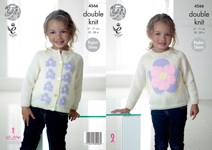 King Cole Pattern 4566 DK Sweater and Cardigan