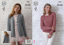 Load image into Gallery viewer, King Cole Pattern 4704 Chunky Sweater and Cardigan
