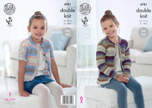 Load image into Gallery viewer, King Cole Pattern 4781 DK Cardigans
