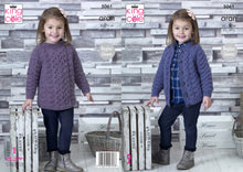 Load image into Gallery viewer, King Cole Pattern 5061 Aran Cardigan and Tunic
