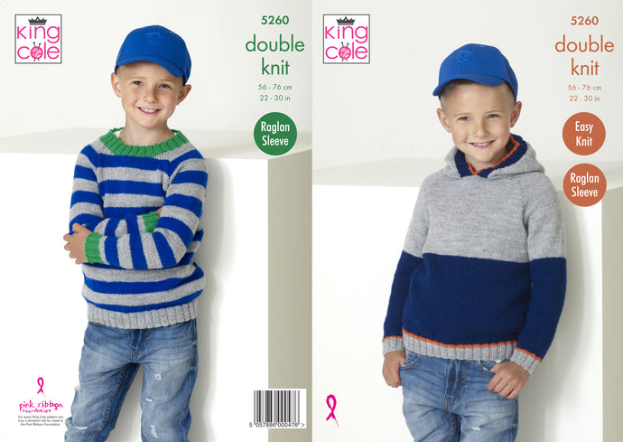 King Cole Pattern 5260 DK Sweater and Hoodie