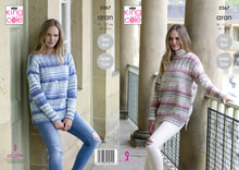 Load image into Gallery viewer, King Cole Pattern 5267 Aran Sweaters
