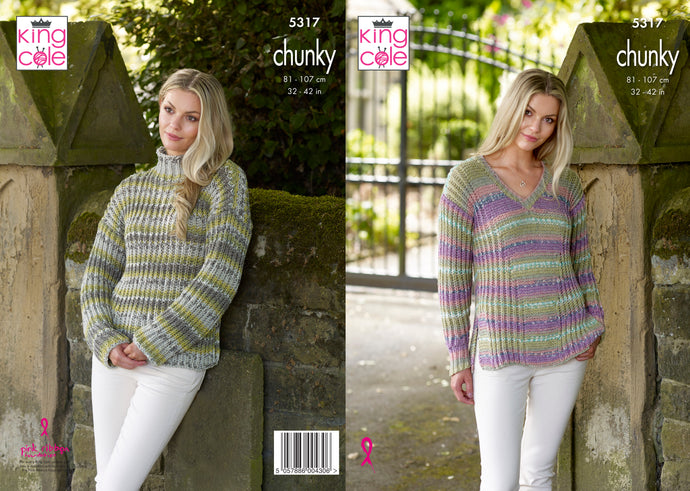 King Cole Pattern 5317 Chunky Sweaters