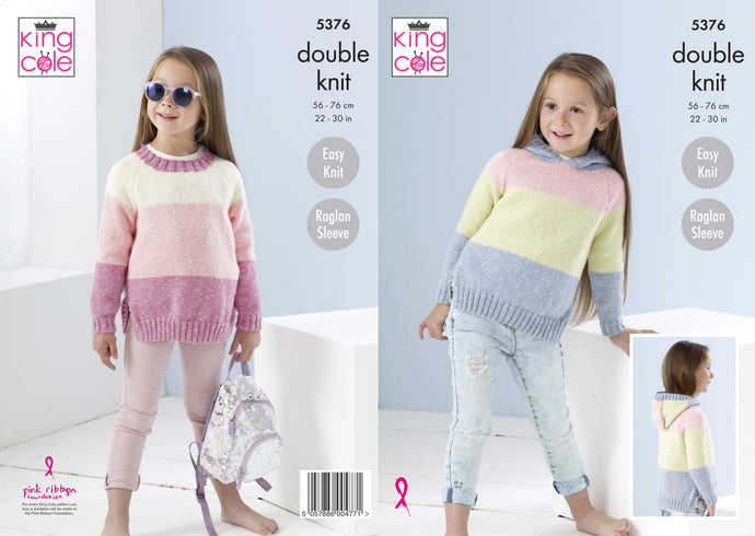 King Cole Pattern 5376 DK Sweater and Hoodie