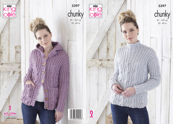 King Cole Pattern 5397 Chunky Sweater and Hoodie