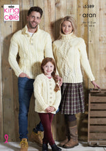 Load image into Gallery viewer, King Cole Pattern 5589 Aran Sweaters and Cardigan
