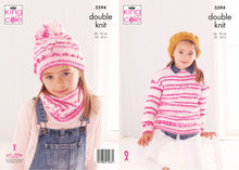 Load image into Gallery viewer, King Cole Pattern 5594 DK Sweater, Snood and Hat
