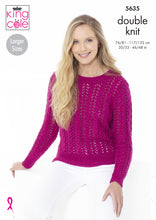 Load image into Gallery viewer, King Cole Pattern 5635 DK Sweater and Cardigans
