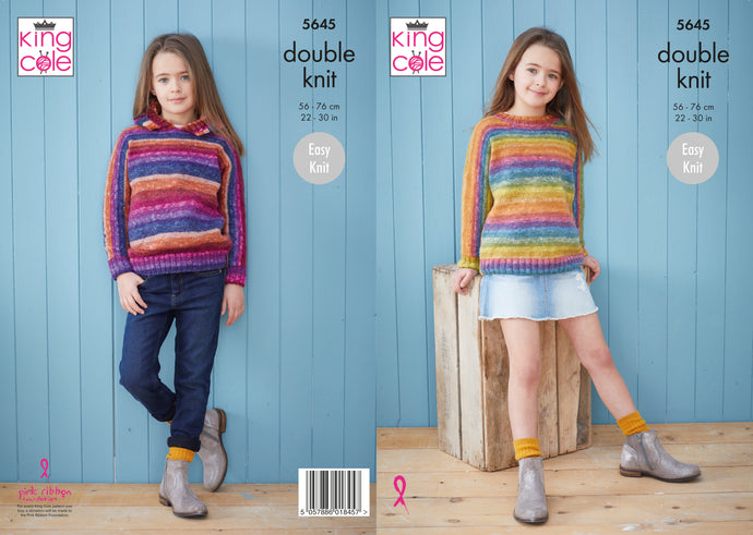 King Cole Pattern 5645 DK Sweater and Hoodie
