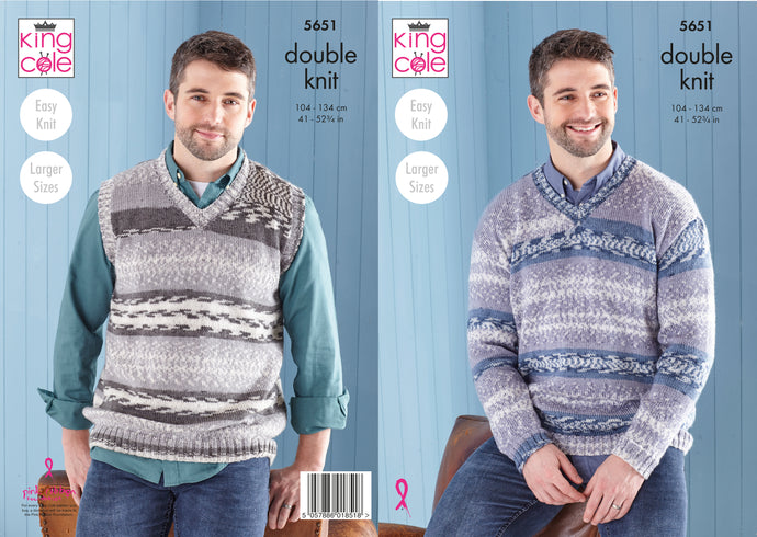 King Cole Pattern 5651 DK Sweater and Tank Top