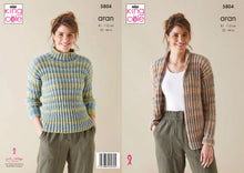 Load image into Gallery viewer, King Cole Pattern 5804 Aran Sweater and Cardigan
