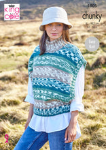 Load image into Gallery viewer, King Cole Pattern 5905 Chunky Round, V Neck and Turtle Neck Tanks
