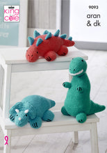 Load image into Gallery viewer, King Cole Pattern 9093 Aran Dinosaurs

