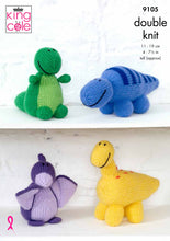 Load image into Gallery viewer, King Cole Pattern 9105 Aran Dinosaurs

