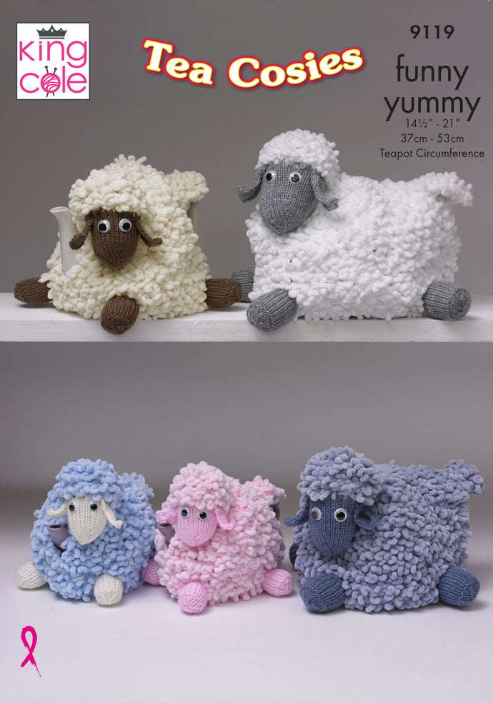 King Cole Pattern 9119 Tea Cosies in Funny Yummy