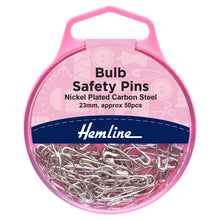 Load image into Gallery viewer, Hemline Bulb Safety Pins 50pc
