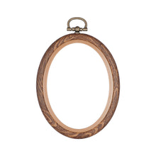 Load image into Gallery viewer, Stitch Garden Embroidery Hoops Flexi Oval - Woodgrain
