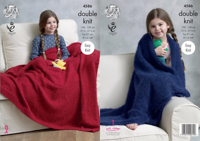 King Cole Pattern 4586 DK Blankets & Teddy